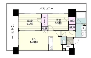 RJRプレシア鹿児島駅前【1202号室】の間取り