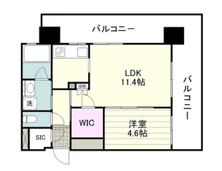 RJRプレシア鹿児島駅前【0212号室】の間取り