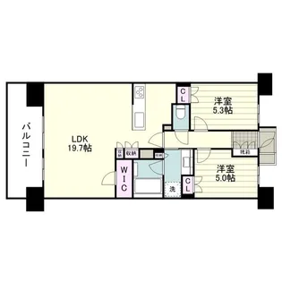 MJR鹿児島中央駅前ザ・ガーデン【1107号室】の間取り