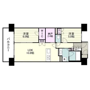 MJR鹿児島中央駅前ザ・ガーデン【0509号室】の間取り