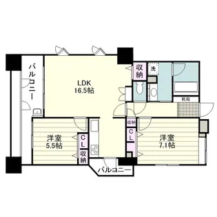 D’クラディア西田エステージタワー【1102号室】の間取り