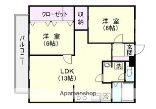 ウインズマンション【4階】の間取り