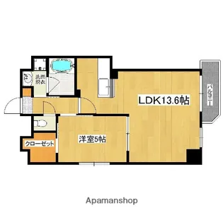 プラウド加治屋21【4階】の間取り