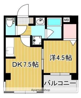 ラ・カーザ関【203号室】の間取り