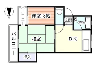 荒木ハイツ【202号室】の間取り