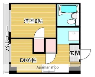 樋之口ハイツ【710号室】の間取り