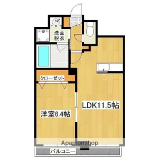 グランドスカイ上之園【5階】の間取り