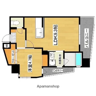 グランパルク梓館【4階】の間取り