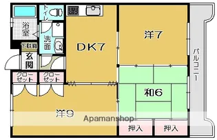 サザンハイツ麓【405号室】の間取り
