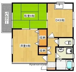 ボヌールF【2階】の間取り