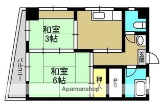ティダハイム下荒田【505号室】の間取り