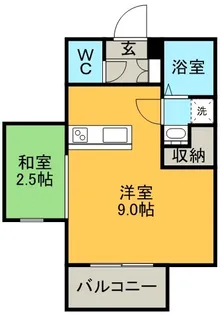 レインボー宇宿【4階】の間取り