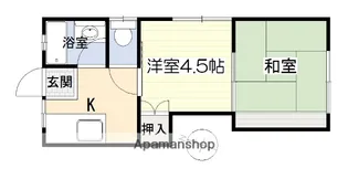 迫田アパート【202号室】の間取り