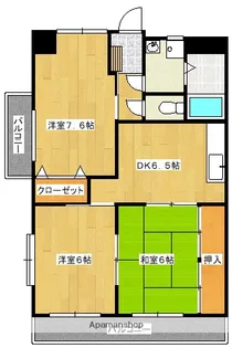 Aホークス【6階】の間取り