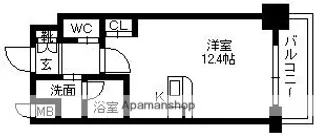 パークサイド加治屋町【609号室】の間取り