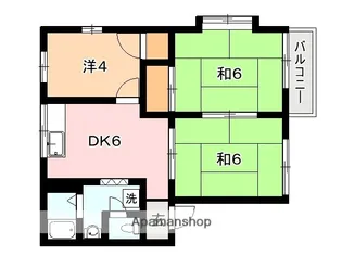 ローズガーデンB【201号室】の間取り
