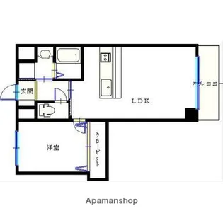 カーサフェリース春日町【303号室】の間取り