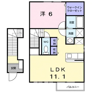 ソレアードミナミ【2階】の間取り