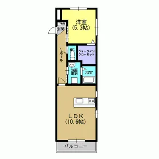 グリーンエース永岡【103号室】の間取り