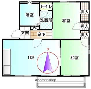 グリーンアートK【1階】の間取り