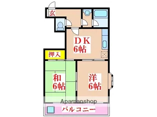 エクステンド清水町【201号室】の間取り