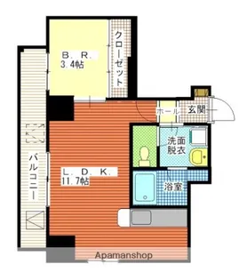 プラウド加治屋21【7階】の間取り