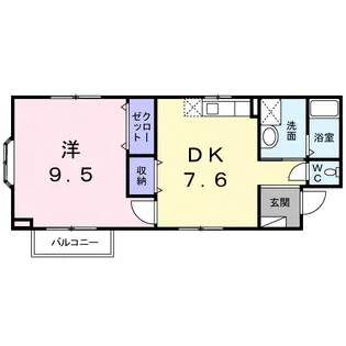 クローバーズヒル田上台【2階】の間取り