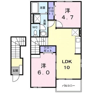 ベルブライトMⅡ【2階】の間取り