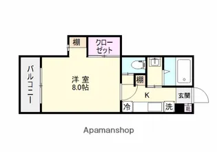 シュペール鴨池【3階】の間取り