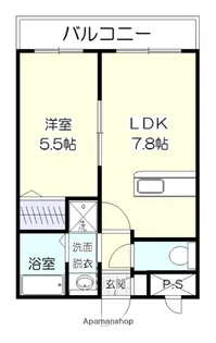 ヴェルビュー郡元【405号室】の間取り