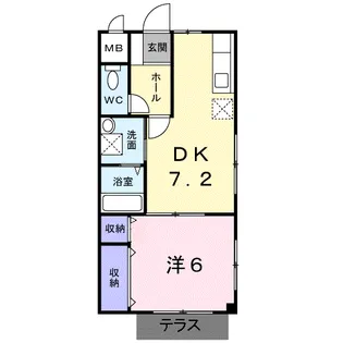 ペネトラーレ・K【1階】の間取り
