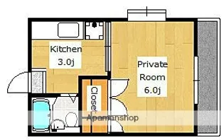 サンシャイン郡元【3階】の間取り