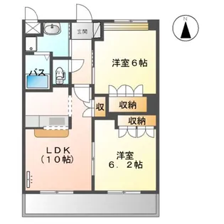 ビレッジマウンテン六弘【202号室】の間取り