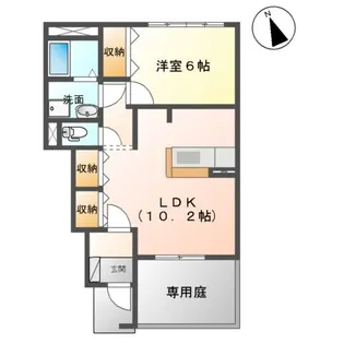 センチュリーカーサ 章【102号室】の間取り