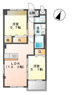 A・グランドパレス【1階】の間取り