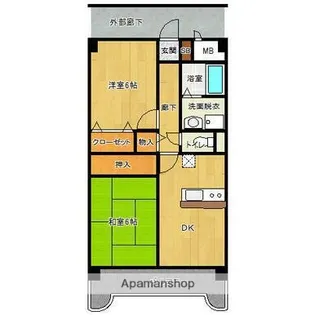 ヴェルドミール山湖【305号室】の間取り