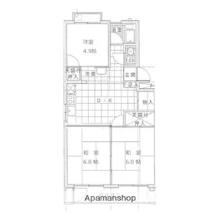 城西ハイツ【402号室】の間取り