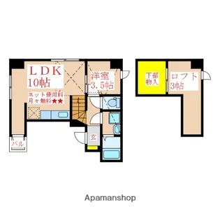 カレン照国【203号室】の間取り