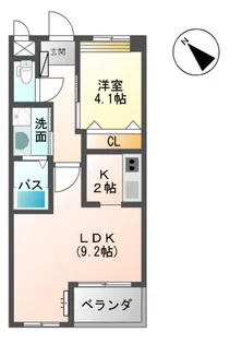 イーストヒル【102号室】の間取り