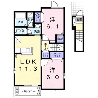 HOUSE・6【2階】の間取り