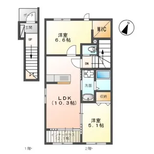 わだち【202号室】の間取り