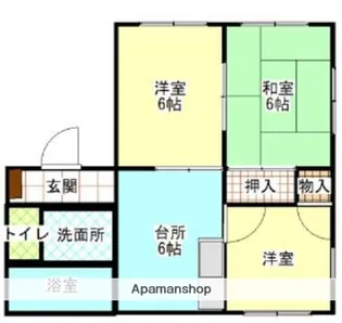 メゾンソリアード【1階】の間取り
