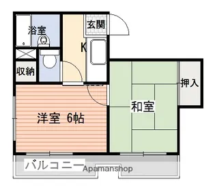 シャルルコーポ紫原【4階】の間取り