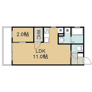 パームテラス鴨池【401号室】の間取り
