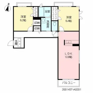 ベレオ武岡【2階】の間取り
