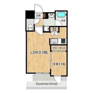 ロータス武之橋【5階】の間取り