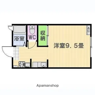 奥江アパート【105号室】の間取り