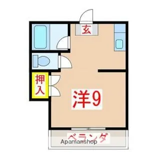 パーソネージュ鴨池【102号室】の間取り