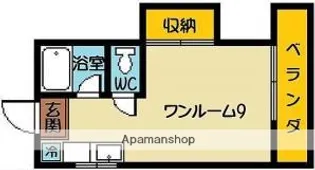 パーソネージュ鴨池【206号室】の間取り