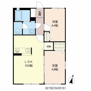 ディアス吉野 C棟【1階】の間取り